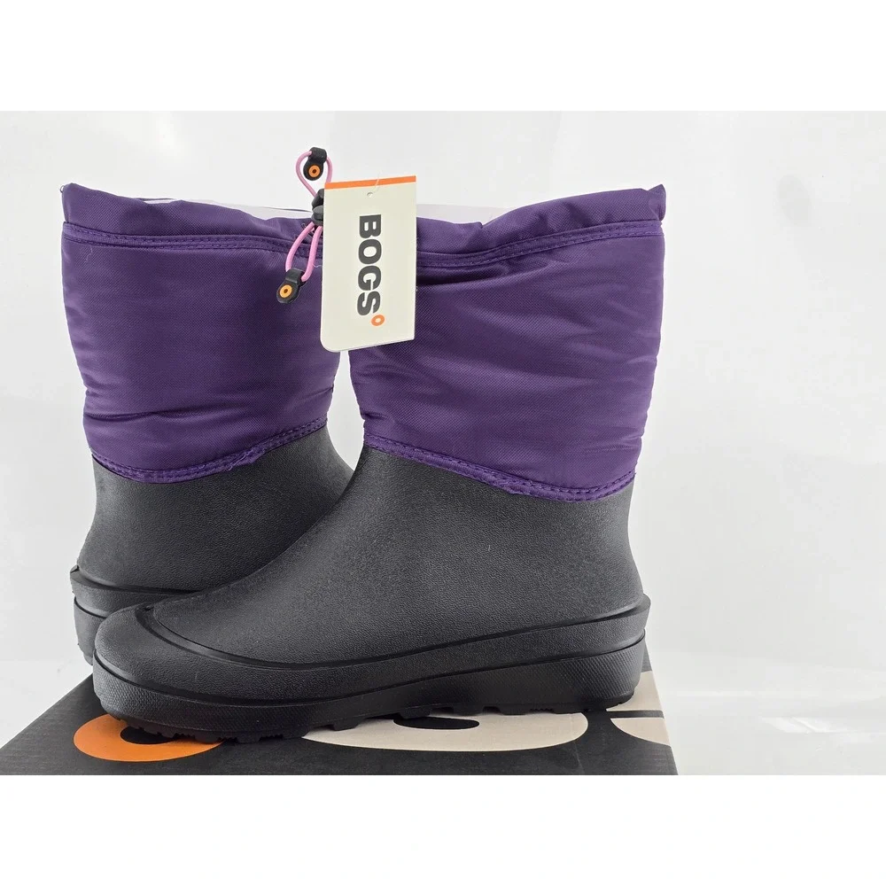 Bogs K Snow Shell Kids Size 7 Purple Multi Waterproof Insulated Boots - New